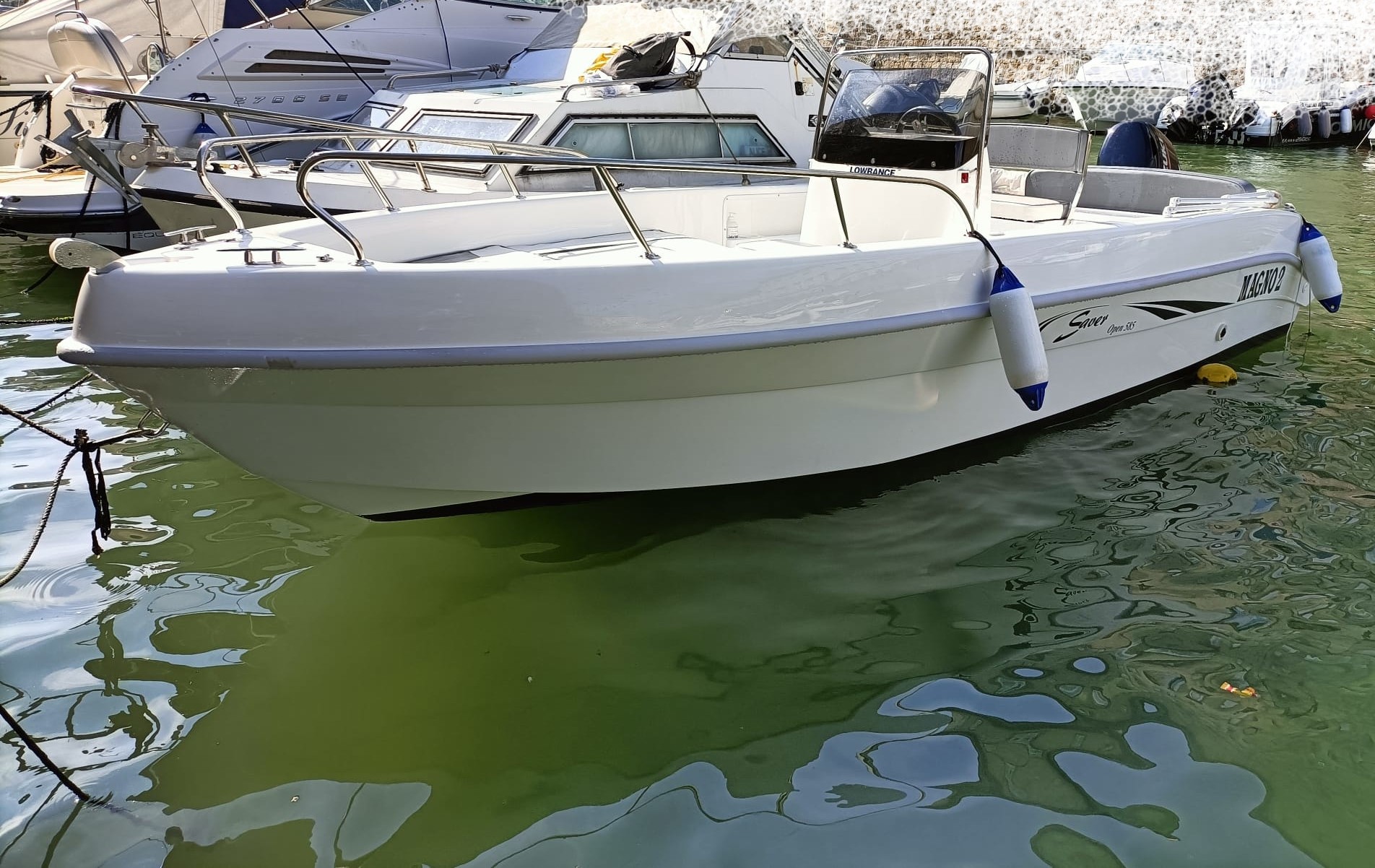 Saver 585 + Suzuki 40/70 hp (TUTTO 2019) all\\\'ormeggio open livorno boats barco bateaux natante fuoribordo senza patente posto barca diritto di ormeggio circolo